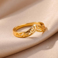 Anillos de acero inoxidable para mujeres y hombres, anillo de tótem de planta de Color dorado, joyería para dedo para fiesta de boda, regalo de tendencia 2024 - details 3