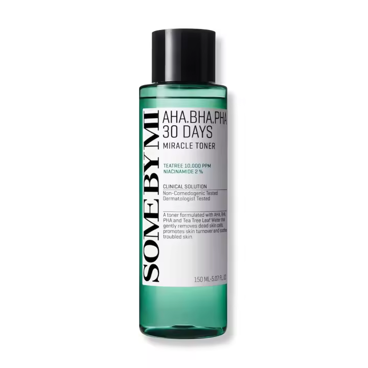 SOME BY MI AHA BHA PHA 30 Days Miracle 5.07oz, 150ml Tónico facial exfoliante con ácido salicílico para todo tipo de poros y aceite diarios - 1