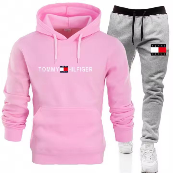 Shoufeistore Nueva Primavera Y Otoño Conjunto Casual De Sudadera Con Capucha De Los Hombres Popular Casual Tendencia De Los Hombres Suéter Conjunto - 1