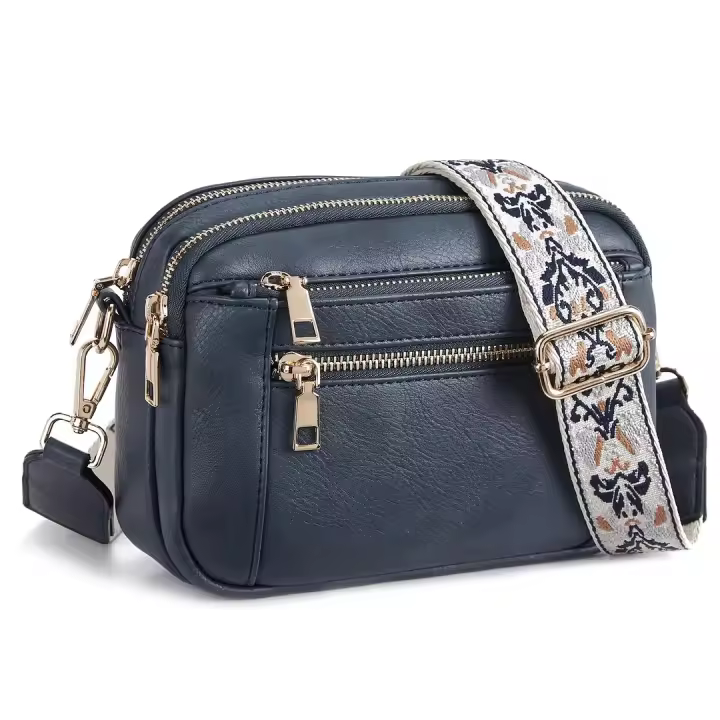 Bolsos y carteras de cuero con correas de colores hechos a mano - 1