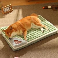 Cama a cuadros para perros pequeños y medianos, sofá de lujo, cálido, pelusa para dormir, extraíble, lavable, para invierno - details 2