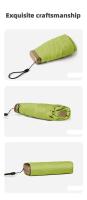 Mini paraguas de sol con bolsillo, paraguas de lluvia plegable de vinilo, protección ultravioleta UV, cápsula de sombrilla de bolsillo, 55% de descuento, 1 ud. - details 0