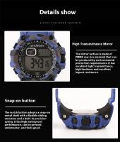 Reloj de Pulsera Electrónico de Moda para Hombres SHUNWAY Impermeable, Luz Nocturna, Deportes al Aire Libre, Camuflaje - details 9