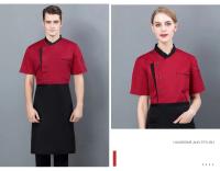 Uniforme de Chef de verano para cocina, Hotel, cafetería, ropa de trabajo de cocina, camisa de manga corta, chaqueta de cocinero para Catering, Tops para hombre y mujer - details 13