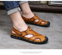 Sandalias de verano para hombre, sandalias romanas clásicas de cuero, zapatillas cómodas para exteriores, chanclas de goma para playa, sandalias de Trekking acuático para hombre - details 20