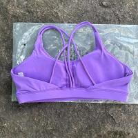 Sujetador deportivo con tirantes cruzados para mujer, pantalones cortos de entrenamiento de gimnasia, chaleco de yoga, corsé ajustado de alto impacto, acolchado suave reforzado para correr - details 5