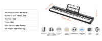 SucceBuy Piano digital de 88 teclas: teclas semi ponderadas, 1000 tonos, parlantes incorporados, pedal, Bluetooth/MIDI/USB, para principiantes - details 5