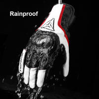 Guantes Térmicos de cuero para motocicleta, equipo de protección de fibra de carbono, a prueba de lluvia, a prueba de viento, pantalla táctil, Invierno - details 2