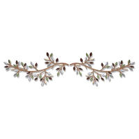 Metal Branch Leaves Vine Wall Decor Geometric Figure Paint Hanging Decoration for Home Office Decor - details 7