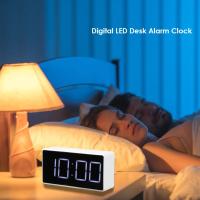 Reloj despertador Digital LED con retroiluminación, calendario de datos y hora, reloj de mesa con retroiluminación electrónica - details 1