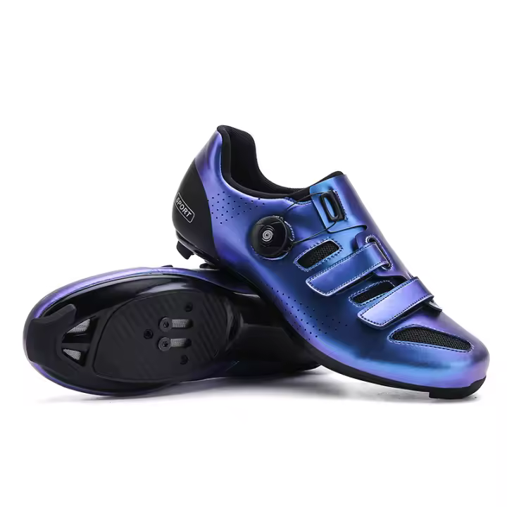 Zapatillas de ciclismo para hombre y mujer, zapatos de bicicleta compatibles con Peloton, Delta, Clip de tacos para ciclismo de carretera, interior y exterior, Pedal de gran tamaño - 1
