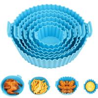 Molde para freidora de aire de 6 piezas, plato para Pizza, bandeja para parrilla, cesta para hornear, accesorios, herramienta de cocina, Gel de sílice - details 0