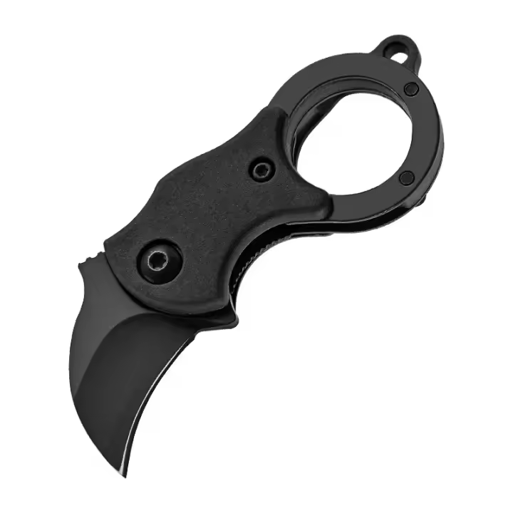 Navaja EDC portátil para exteriores, mini navaja con forma de pata de zorro, abridor de estuche, collar - 1