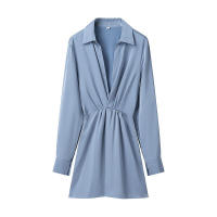Elegante Vestido de Oficina Mini A-line Cuello de Gola Sólida para Mujeres Primavera 2025 - details 0