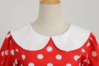 Elegante Vestido de Verano Manga Corta con Volantes Cuello Peter Pan Vintage A-e Midi Largo - details 6
