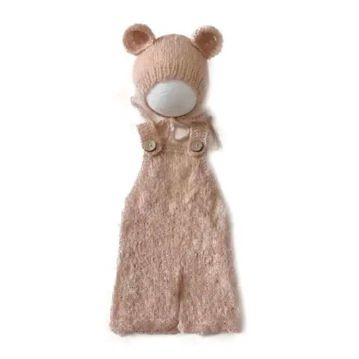 Accesorios de fotografía para bebés recién nacidos, niño y niña, tres lindos sombreros de oso, Mameluco A2ub - 1