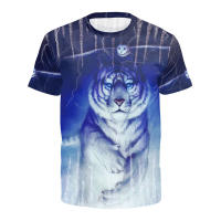 Nueva camiseta 3D de manga corta para hombre, camiseta de león con estampado digital, jersey deportivo de manga corta. - details 3