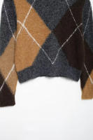 TRAFZA-suéter de manga larga con estampado a cuadros para Mujer, Jersey informal elegante con cuello en V, Otoño e Invierno - details 7