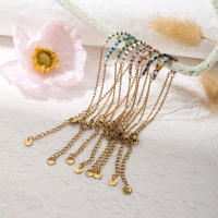 ZMZY, cadena de joyería de acero inoxidable de estilo coreano Simple para mujer, pequeña turmalina de piedra Natural, nuevo en lindos regalos de verano para amigos - details 2