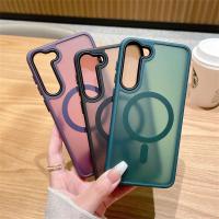 Nueva funda de teléfono de negocios translúcida mate de lujo para Samsung Galaxy S25 S24 Ultra S23 S22 Plus S20 S21 FE Magsafe cubierta magnética - details 5