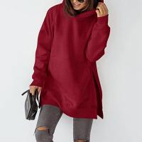 Sudadera de Vellón para Mujer Cuello Redondo, Manga Larga, Capucha Suelta, Color Sólido, Bolsillos, Moda de Moda - details 2
