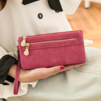 Cartera larga estilo para mujer, grande, estuche con compartimentos, negro, tono dorado - details 4