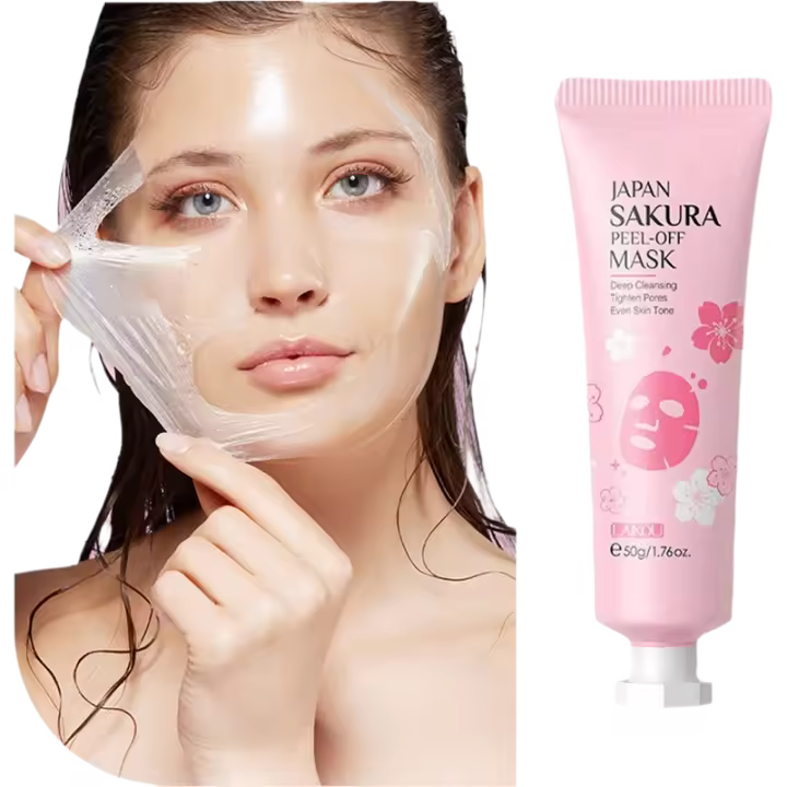Mascarilla Facial de Exfoliación Laikou Sakura Limpieza Profunda Anti-Envejecimiento Hidratante Reparadora Brighten 50g - 1