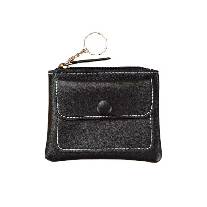 Cartera de anillo portátil ligera, llavero, lápices labiales, dinero - 1
