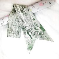 Bufanda ajustada a la moda para mujer, bolso con estampado de letras de lujo, cinta con asa, banda para el pelo, pañuelo para la cabeza para mujer, bufandas de seda de diseño para señora nueva - details 6