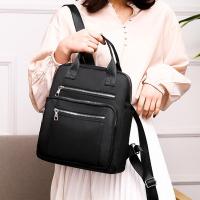 Yogodlns-mochila de gran capacidad para mujer, morral escolar de viaje para adolescentes, impermeable, Oxford, sencillo, color negro - details 0