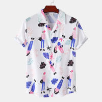 Camisa de manga corta para hombre, Camisa ajustada con estampado de flores fragmentadas, serie CS, primavera y verano, 2024 - details 113