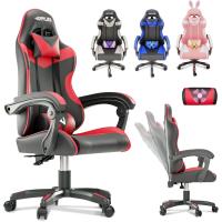 Silla de Juegos Profesional con Masajeador Ergonómica de Oficina con Altura Ajustable y Respaldar Rebotable - details 38