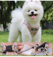 Arnés con correa para perro y gato, chaleco ajustable para caminar, suave y transpirable, Collar a cuadros para cachorros pequeños y grandes - details 2