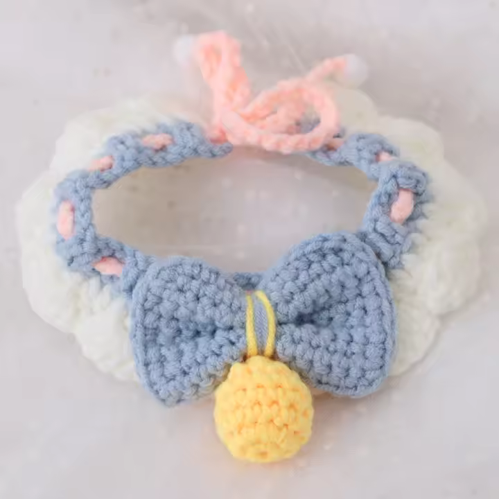 HOOPET-collar de flores de lana para gatos, Correa bonita de Navidad para mascotas, corbata, decoración de fiesta, accesorios para perros y gatos - 1