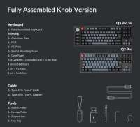 Keychron-Teclado mecánico personalizado Q3 Pro QMK/VIA, inalámbrico, colección de diseño ISO, retroiluminación RGB intercambiable en caliente - details 20