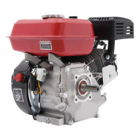 Motor de gasolina 7,5 ps, motor de kart industrial de 4 tiempos, 1 cilindro, 3600 RPM (negro rojo) - details 4