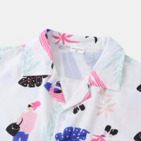 Camisa de manga corta para hombre, Camisa ajustada con estampado de flores fragmentadas, serie CS, primavera y verano, 2024 - details 115