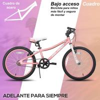 Bicicletas Infantiles para Niños y Niñas 20 Pulgadas 1 Velocidad, Bicicletas con Horquilla de Suspensión y Freno en V, Rosa/Negro/Verde Menta/Azul - details 18
