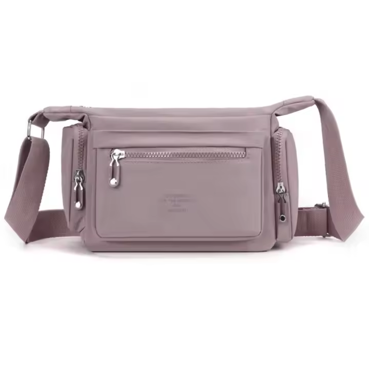 Bolso cruzado de nailon portátil, bolso de mano ligero de Color sólido para mediana edad, correa ajustable, bolso de hombro multibolsillos de moda - 1
