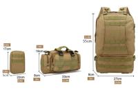 Mochila táctica 4 en 1 para hombre, bolsa de 55L para deportes al aire libre, Camping, senderismo, viajes, escalada - details 3