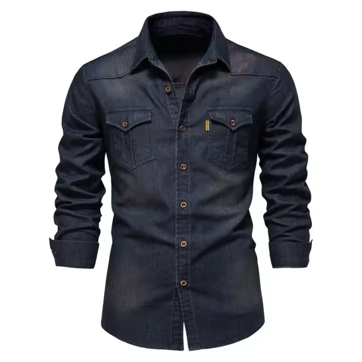Camisas Vaqueras Informales para Hombre Moda Formal - 1