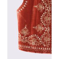 BUNO-Chaleco bordado de terciopelo Vintage para mujer, chaqueta sin mangas con cuello de pico, chalecos elegantes, chalecos de moda para mujer, abrigo 2025 - details 10