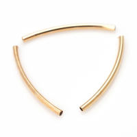 20 piezas, 25MM, 30MM, 35MM, 18K, Color dorado, latón, pulseras arqueadas lisas, tubo, suministros para fabricación de joyas, accesorios Diy - details 29