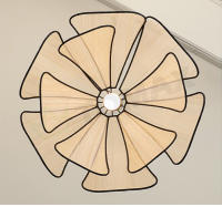 TOMAXIN-Lámpara de techo de pétalos Retro, bombilla LED E27 de tres colores, para comedor, sala de estar, dormitorio, salón de té - details 9