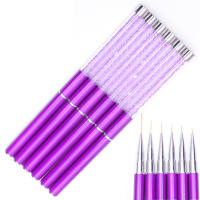 Pincel De Arte Para Uñas Con Líneas Rayas Flores Pincel De Dibujo Acrílico UV Extensión De Gel Diseño 3D Herramientas De Manicura - details 3