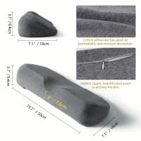 1pc Almohada cervical ergonómica - Refuerzo de espuma de memoria para alivio de cuello rígido, tejido ligero, lavable a mano, tejido llano, 30 hilos, tejido no textil, sin impresión - Soporte de cuello definitivo para comodidad al dormir y alineación de - details 2