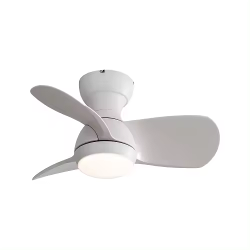 Mini Ventilador de techo con iluminación LED - Luminosidad regulable - 35dB Silencioso - Uso todo el año - 1