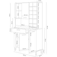0F9940A - Alacena de Cocina, aparador Comedor, recibidor, Mueble Auxiliar 4 Puertas + 1 Cajon y Estante Interior - details 34