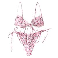 Bikini Bandeau para mujer, traje de baño brasileño, ropa de playa Sexy, traje de baño Push-Up, trajes de baño, pantalones cortos y conjunto de Top corto para adolescentes - details 2
