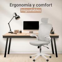 Silla de Oficina Ajustable y Reclinable Soporte Lumbar, Reposacabezas Ajustable, Plegable, Transpirable, Ruedas Giratorias 360° Verde - details 13